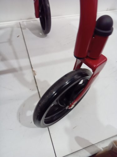 DRIVE MEDICAL 4 WHEEL ROLLATOR WALKER WITH BASKET - 300LBS CAPACITY - RED (MODEL: 10257RD-1) image 3