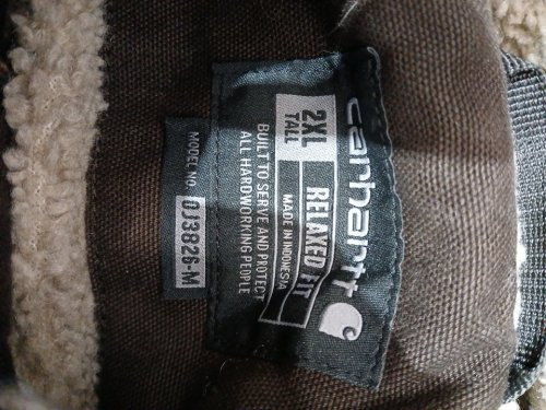 MEN'S CARHARTT RELAXED FIT WASHED DUCK SHERPA LINED UTILITY JACKET -2xl tall - black - (style: 0j3826-m) image 5