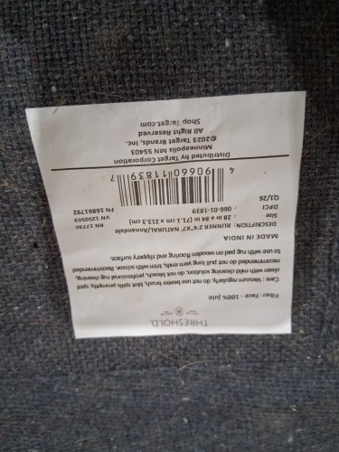 THRESHOLD ANNANDALE HANDWOVEN JUTE FLAT PILE SOLID RUNNER RUG- 2FT 4" X 7FT - NATURAL (MODEL: 066011839) image 5