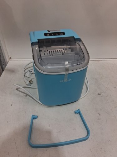 EUHOMY Countertop Ice Maker Machine with Handle, Basket and Scoop - MAKES 26LBS Per Day - blue (MODEL: IM-06c) image 3