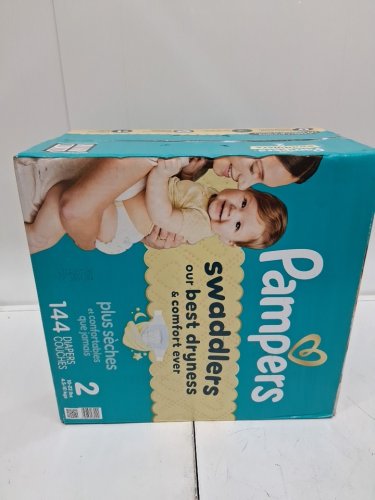 144PK PAMPERS SWADDLERS DISPOSABLE DIAPERS - SIZE 2 (12LBS -18LBS) image 2
