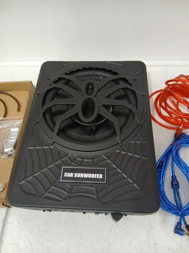 car subwoofer SLIM UNDER SEAT POWERED SUBWOOFER AND AMP PACKAGE - 10" - black image 4
