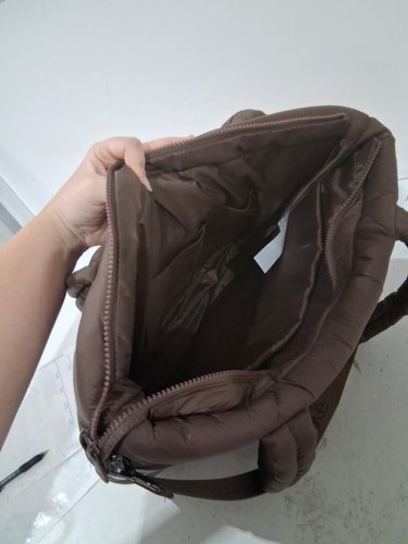 LOLE Quilted Puffer Tote Bag - Fits 16" Laptops - Brown (Model: 2823771) image 3