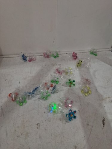 24pc thremhoo LED Light Up Fidget Spinner Rings party favors - assorted colours image 3