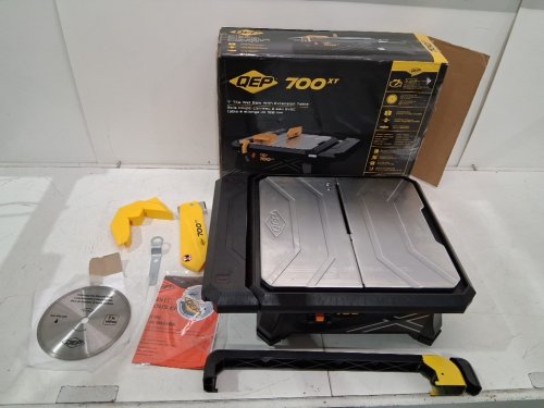 QEP 700XT Wet Tile Saw with Table Extension - 3600 rpm - 3/4 HP - 7" blade - Black (Model: 22700Q) image 2