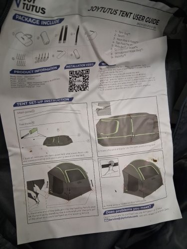 JOYTUTUS SUV Tent for Camping - Double Door Design - Waterproof - 6-8 Person - grey green - (model: H1201-01012-gr) image 8