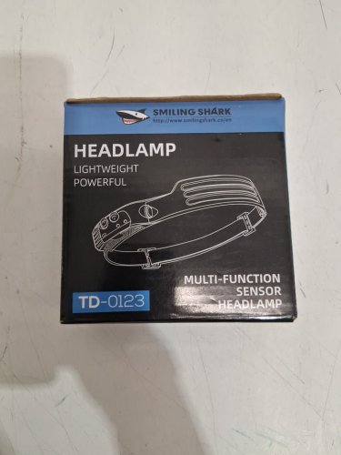 SMILING SHARK MOTION SENSORED WATERPROOF RECHARGEABLE HEADLAMP - OSFM - BLACK image 2