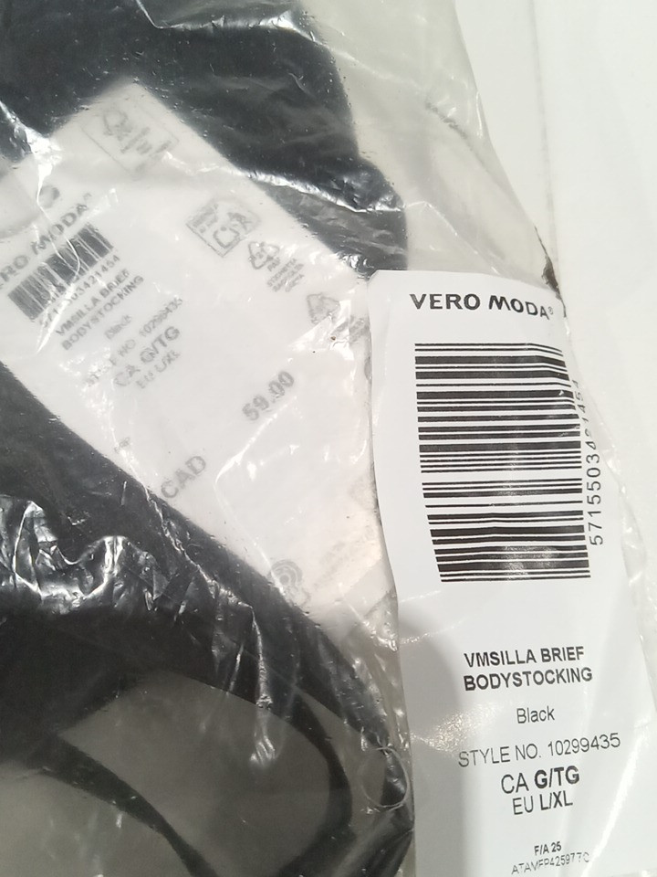 WOMEN's Vero Moda Silla Brief Bodystocking - LARGE/XL - BLACK - (Style: 10299435) image 3