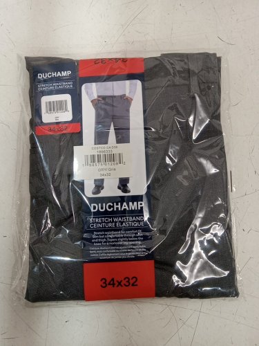 MEN'S duchamp stretch waistband DRESS PANTS - 34w x 32l - DARK grey (style: 1896333) image 2