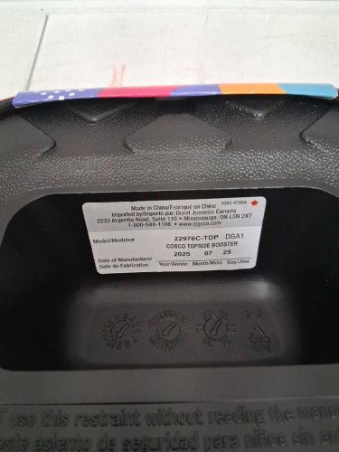 COSCO HIGH-RISE TOP-SIDE CHILD CAR BOOSTER SEAT - 40-100LBS - tie dye - (MODEL: ‎22976ctdp6) image 4