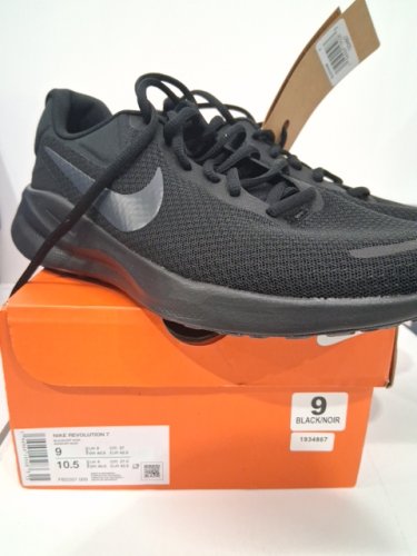 men's nike revolution 7 running shoe- size 9-  BLACK image 2