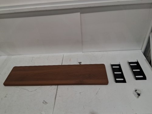 NestNeat Dual Monitor Stand Large Wood Monitor Stand for 2 Monitors - 39" - WALNUT, black (model: ms5100) image 4