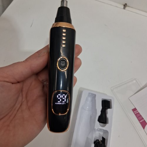 Yunmiss LED Display Eyebrow & Nose Hair Trimmer Clipper - black (model:rf-3028-2t-b) image 3