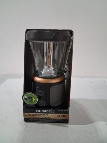 DURACELL TRI-POWER RECHARGEABLE WATERPROOF LANTERN - WITH 360°/180° ILLUMINATION, USB-C PORT AND 6 LIGHT MODES - 65LM-2000LM - BLACK (MODEL: 1654528) image 2