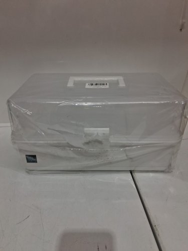 Creahaus 3-layer Organizer Storage Box - 13" x 6.9" - white image 2