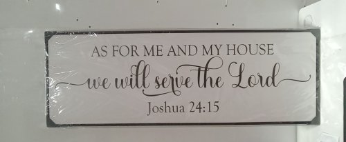 "as for me and my house we will serve THE LORD" framed WALL ART - 43" x 15" image 2