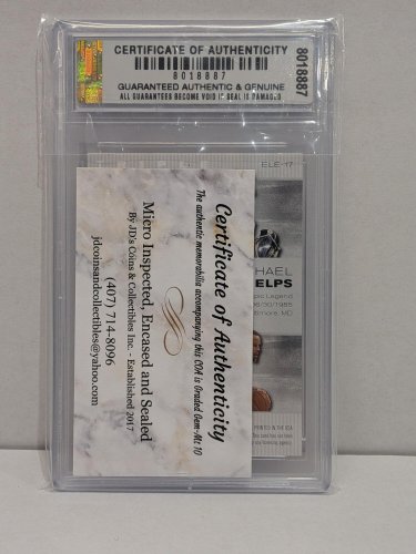 MESSI / PHELPS / CURRY LEGENDS EDITION FIFA / NBA CARD - JDCC GEM MINT 10 - 2016 LEAF EXCLUSIVE #ELE-17 image 3