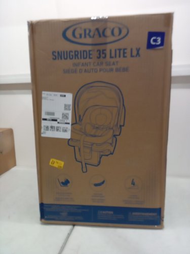 GRACO SNUGRIDE 35 LITE LX INFANT CAR SEAT - MAX WEIGHT 34LBS - BLACK/GREY (MODEL: 2119658) image 2