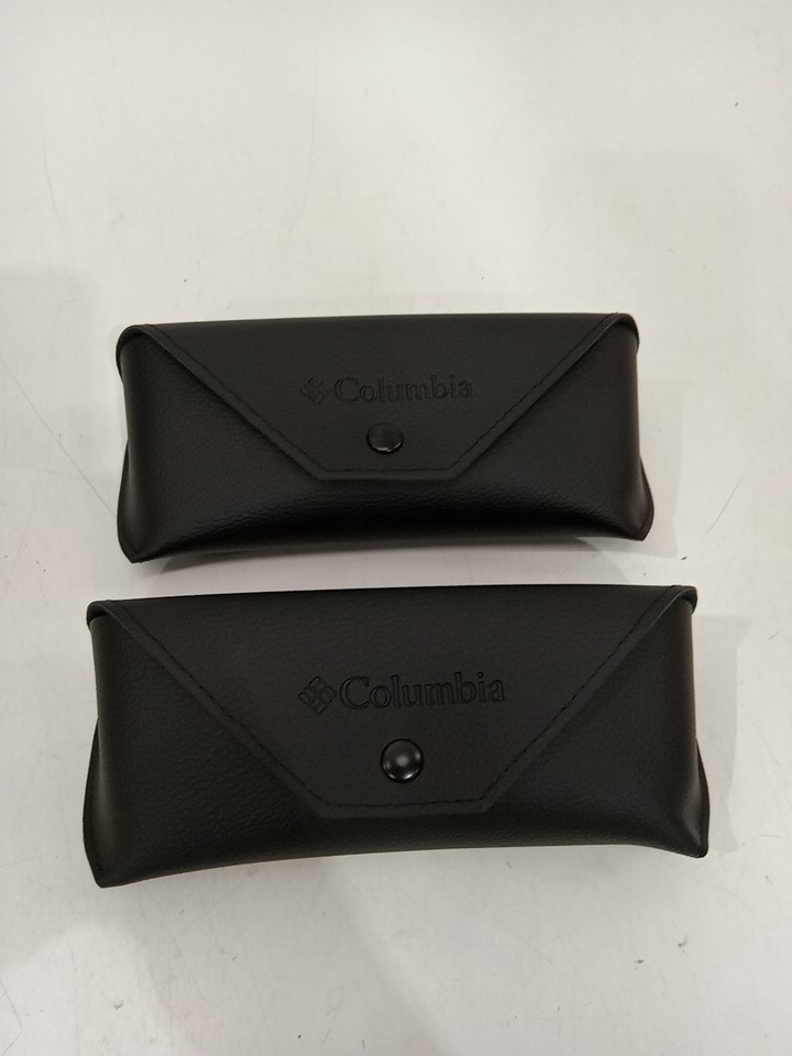 2 COLUMBIA leather CASE FOR GLASSES - medium - black image 2