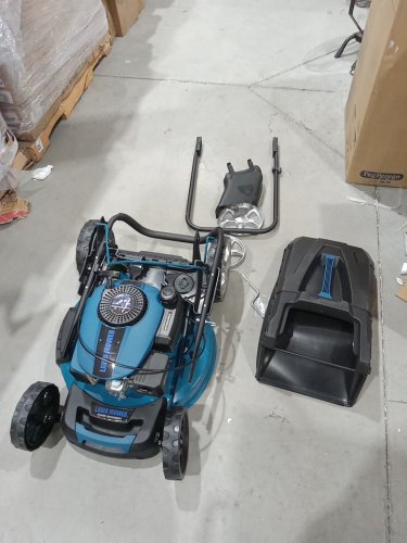 baotree hand push 3-in-1 gas powered lawn mower - 21" - 170cc - blue (model: km51p) image 3