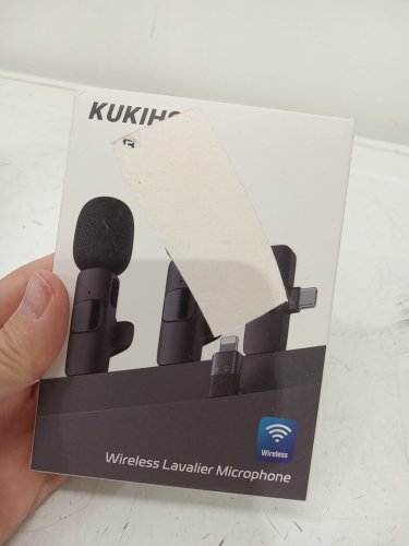 2Pk kukiho Wireless Plug & Play Lavalier Microphone for apple/Android devices - black image 2