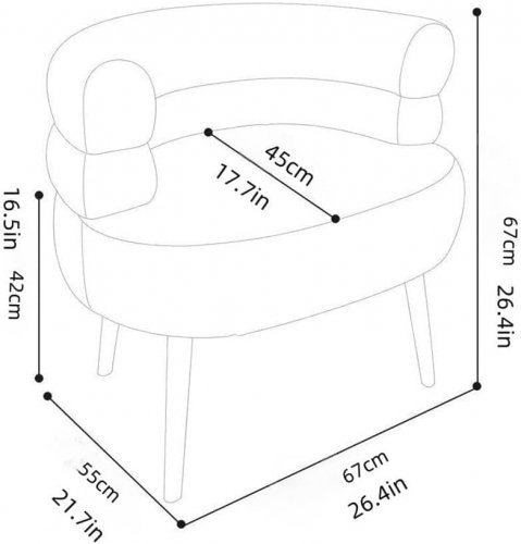 Minimalist Upholstered Sleek Sofa Chair - White image 2