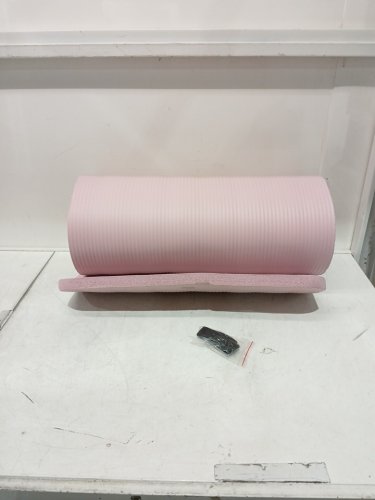 AMAZON BASICS EXTRA THICK EXERCISE YOGA MAT with carrying strap - 72" x 22" x 1"- light pink (model: GYCOYM-PK) image 3