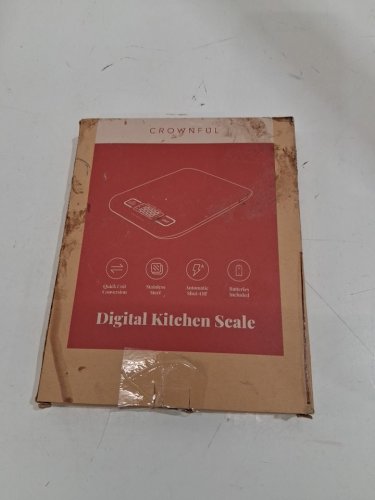 crownful digital kitchen / food scale - weights ounces & grams - silver (model : CF-KS01) image 4