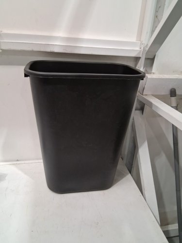 RUBBERMAID RECTANGULAR WASTEBASKET TRASH CAN - 41QT/10.25GAL - BLACK (MODEL: FG295700BLA) image 2
