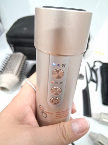7magic high speed hair dryer brush and 6 in 1 styler - 110 volts - 1200 watts - gold - (model: HB-800) image 7