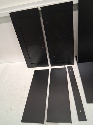 homeleke 3 tier adjustable wall mount storage cabinet - 21.6"x23.6"x7.9" - black - (model:BC55H) image 5