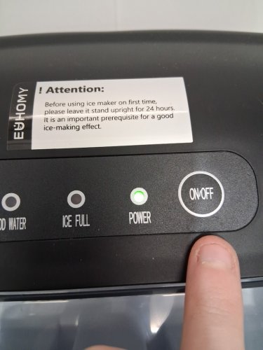 EUHOMY Countertop Ice Maker Machine - MAKES 26LB/Day - BLACK (MODEL: im-06d/IM001-Bbl-CAEH) image 5