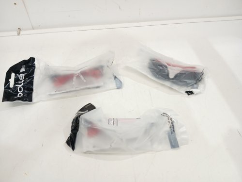 3PC Bollé Anti-Fog Scratch-Resistant Safety Glasses Protective Eyewear - Red/Black image 3