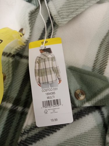 Women's Sage Collective Plush Shirt Jacket - extra large  - green / white plaid (style: 1894385) image 3