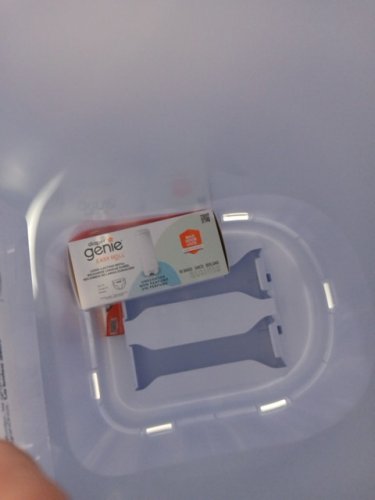 Diaper Genie Essence Pail with 18 Easy Roll Refill Bags - 23" - white (model:‎I000908) image 6