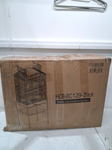 hbc bird cage with wheels - 64" - black (model: hcb-bc129-black) image 2