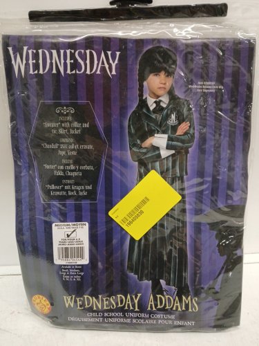 3PC GIRL'S RUBIES WEDNESDAY ADDAMS NEVERMORE ACADEMY SCHOOL UNIFORM COSTUME - MEDIUM (8-10) (STYLE: 1000159) image 2