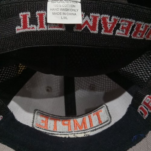 *custom* All Star Dream Fit full back trucker hat with "TIMPTE" Logo - Large/extra large - grey black image 4