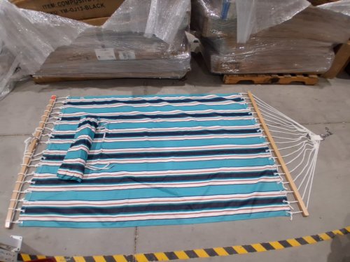 lazy daze Hammocks sunbrella outdoor fabric hammock - 12FT - token surfside (model: l-hmsl004b) image 3