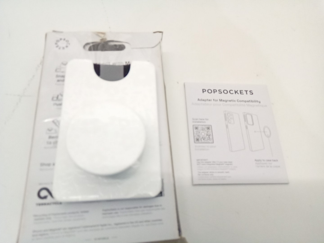 Popsockets Popwallet+ MagSafe Card Holder and Phone Grip with Magnetic Adapter - Floral White image 3