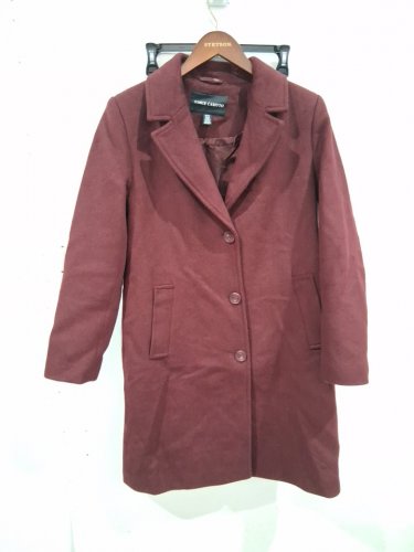 women's vince camuto wool blend coat - medium - dark red (style: 1846602) image 2