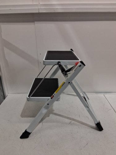 DAWNYIELD 2-Step Ladder Folding Step Stool - MAX 330LBS - WHITE/BLACK image 4