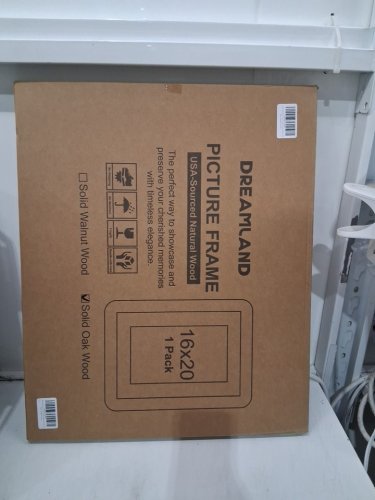 Dreamland Solid Wood Rounded Corner TEMPERED glass Photo Frame - 16" x 20" or  11" x 14" matted - oak wood/natural image 2