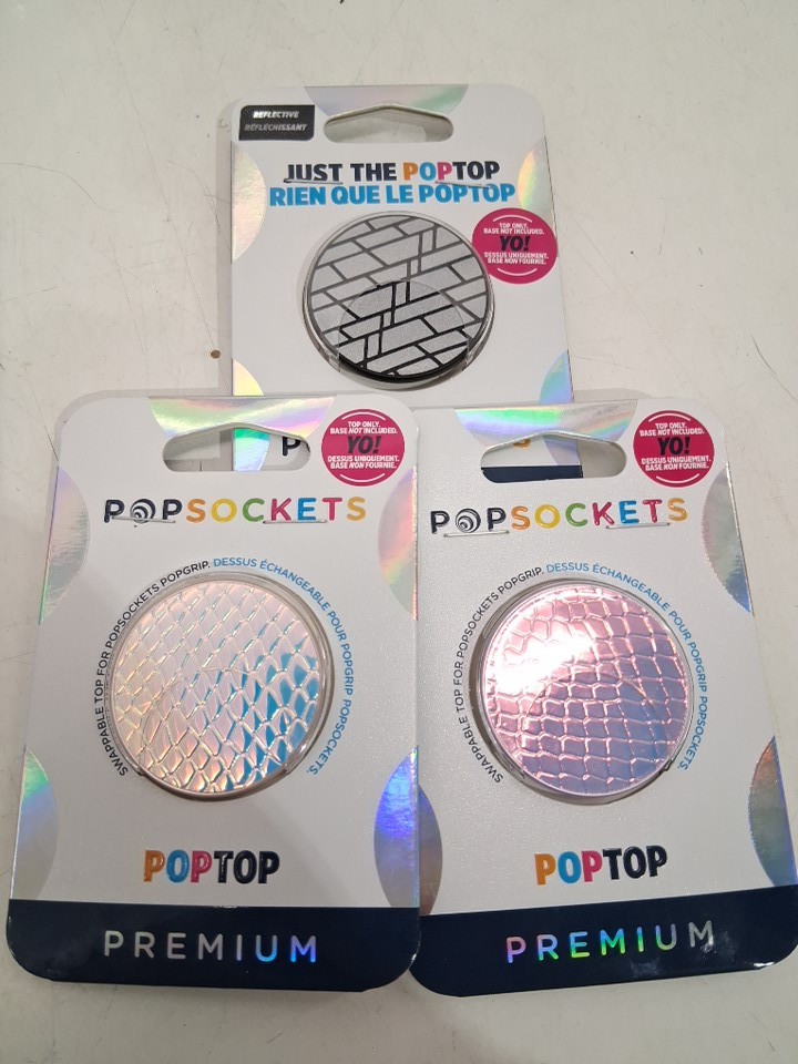 3 assorted pop sockets premium poptop with bonus adhesive base image 2