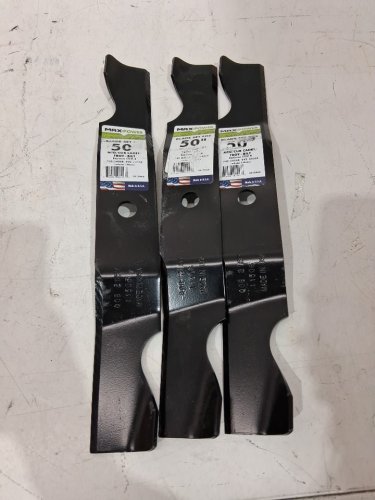 3PK max power lawn mower blades - 50" - black image 2