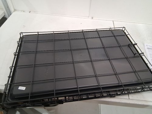 New world double-door folding dog crate with leak proof pan for medium breeds - 30" x 21" x 19" - black (model:b30dd) image 3