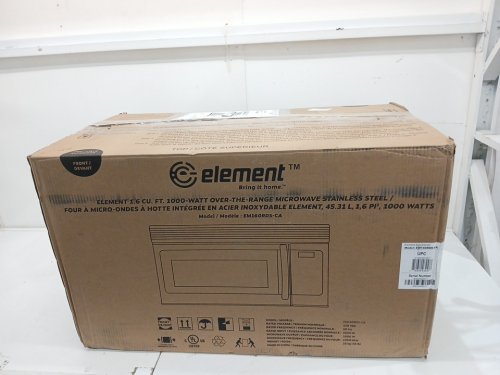 Element Stainless Steel Over The Range Microwave with Auto-Cook Options - 27" - 1.6 cu.ft - Silver (Model: EM160RDS-CA) image 3