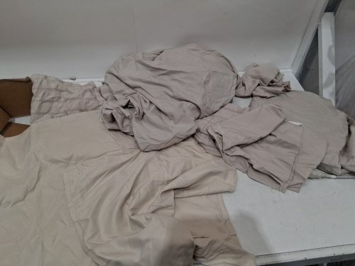 8pc bedding set - comforter fitted and flat sheet and 2 sets of pillowcases - full - beige image 5