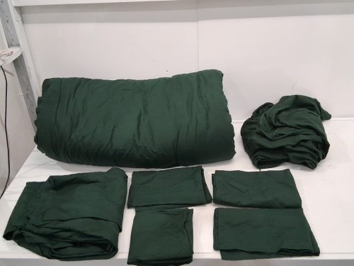 7PC Comforter Set with Sheets and pillow shams - Queen - Emerald Green image 3