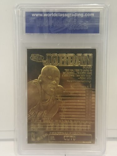 WCG GRADED 10 GEM MINT 1997 SKYBOX Z FORCE MICHAEL JORDAN 23 KARAT GOLD CARD image 3